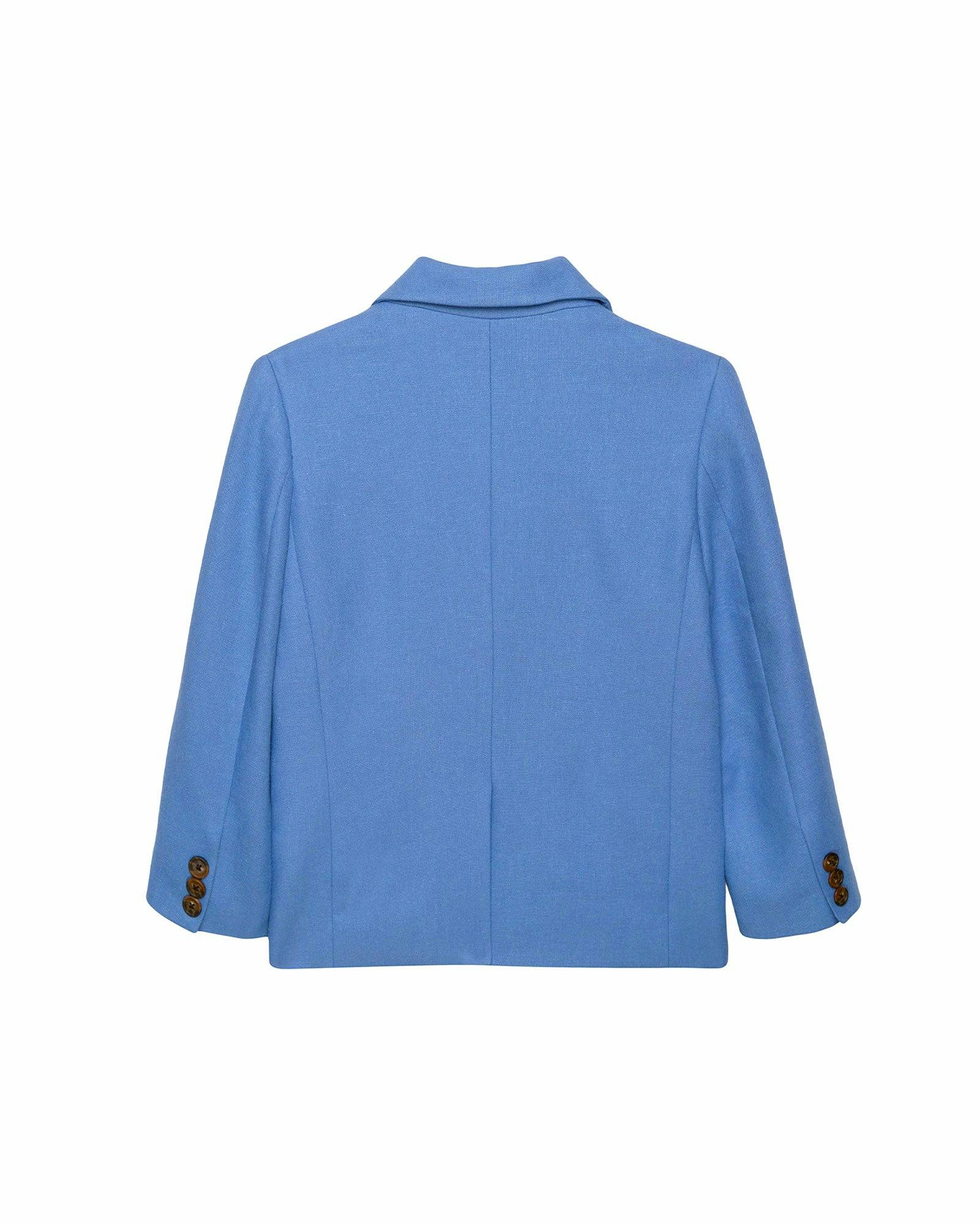 Sebastian Blazer in Blue Linen