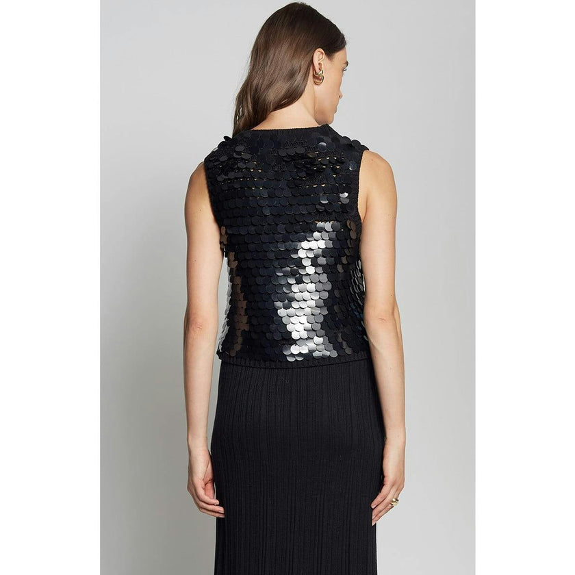 CORA TANK | BLACK W/ BLACK SEQUINS
