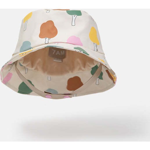 Tree Print Chin Strap Rain Bucket Hat