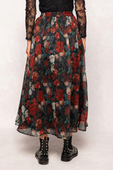 Vanessa Skirt in Midnight Roses