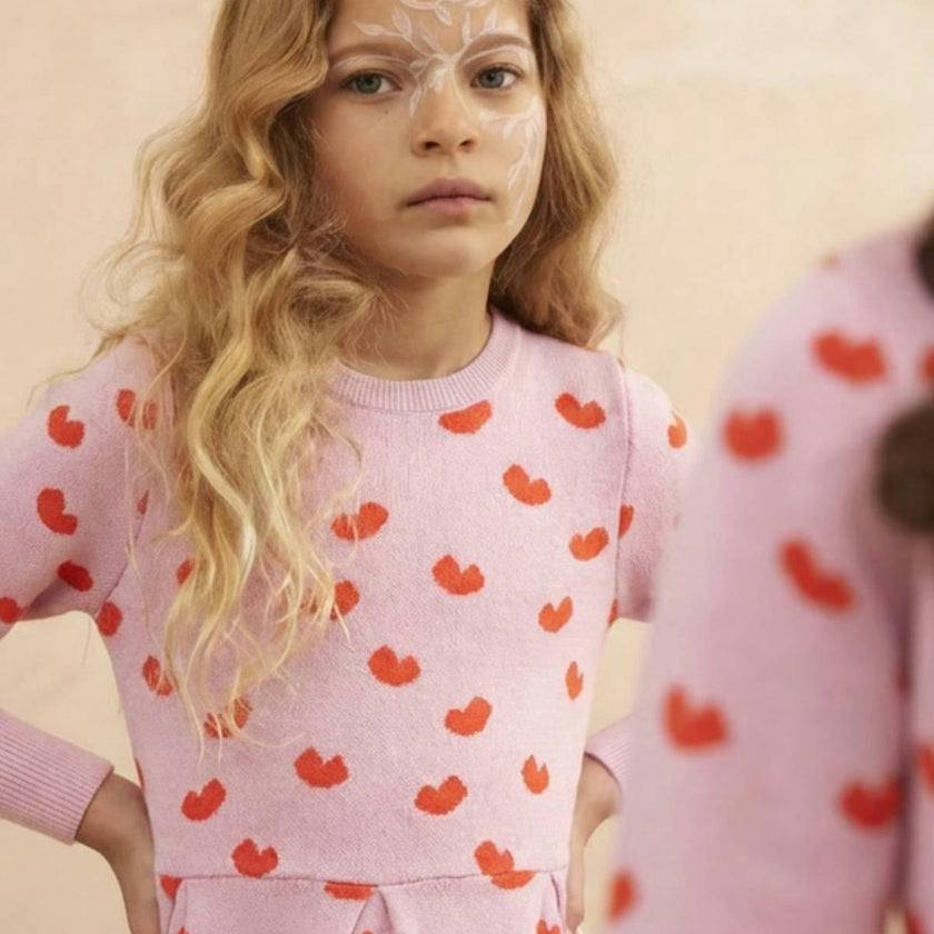 Love Hearts Dress | Bubble Gum