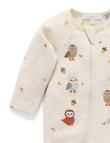 Thick Zip Growsuit Set Oak Leaf Print