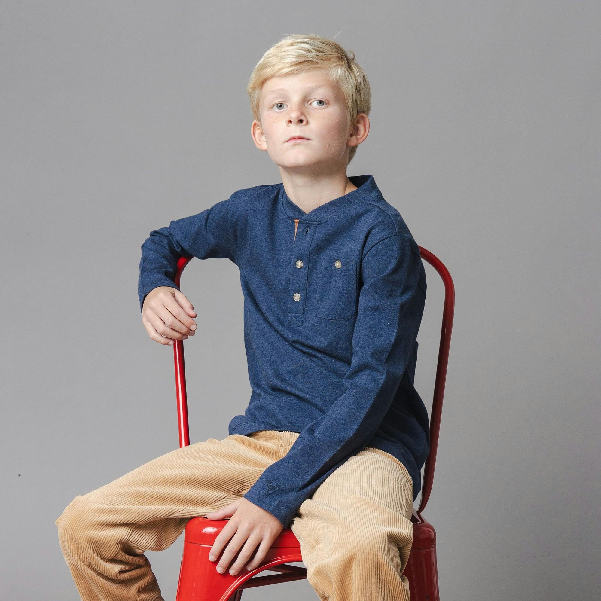 Organic Henley Pocket Tee