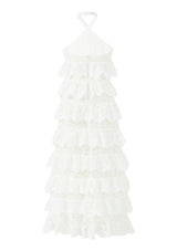 Paloma Lace Frill Maxi Dress