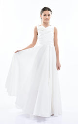 White Lenelle Rose Applique Gown