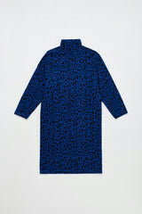 ANIMAL PRINT DRESS BLUE