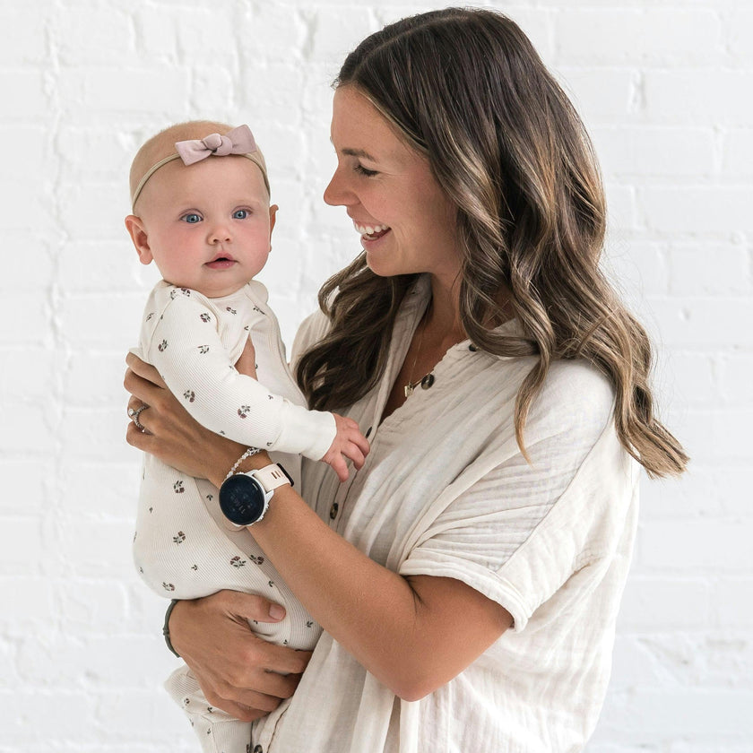 KENDI Kit Ribbed Zipper Sleeper Olive Stripe