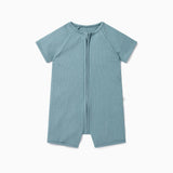Ribbed Zip Summer Pajamas