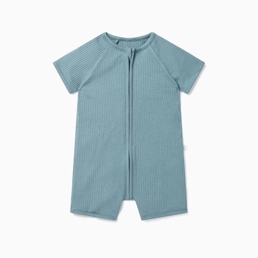 Ribbed Zip Summer Pajamas