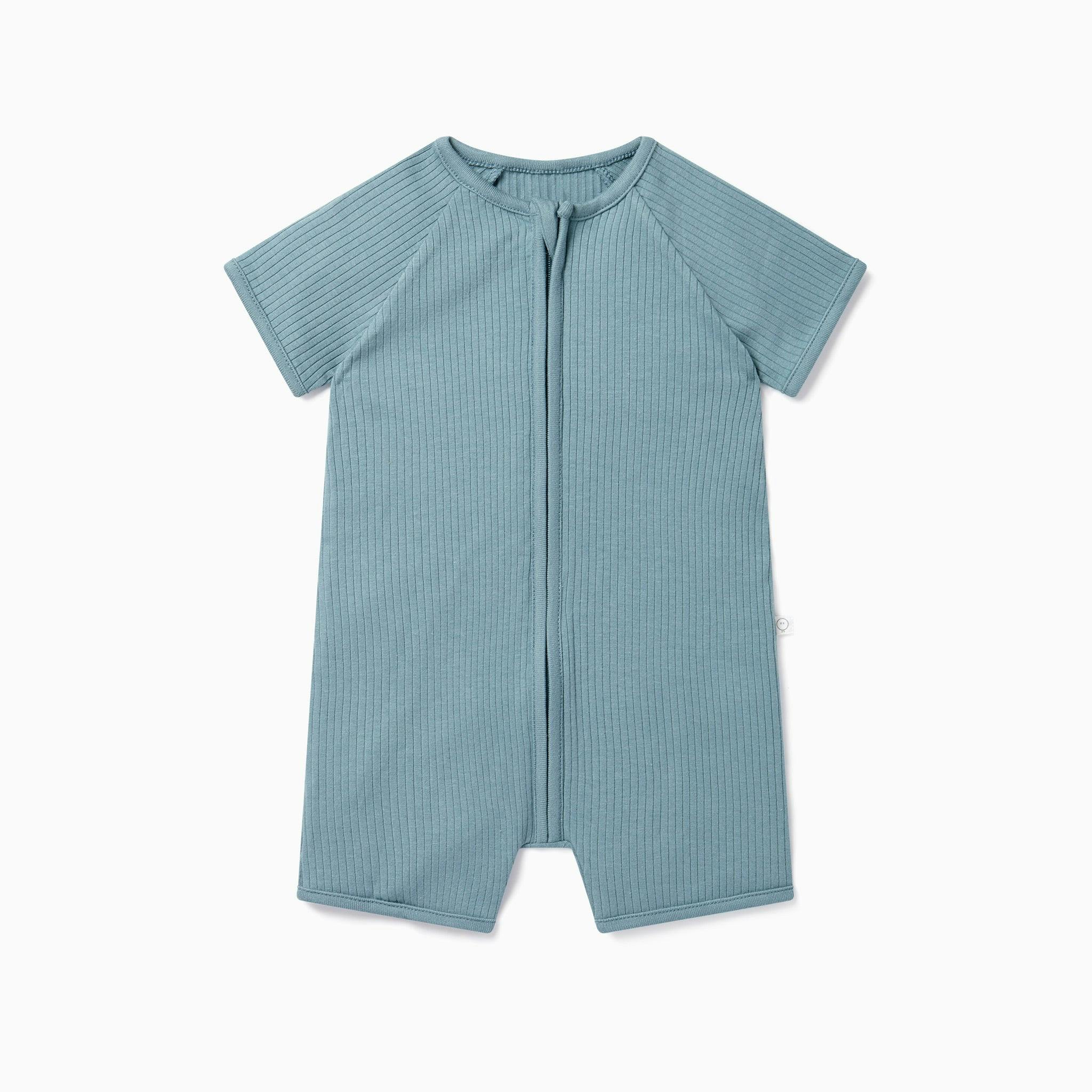 Ribbed Zip Summer Pajamas