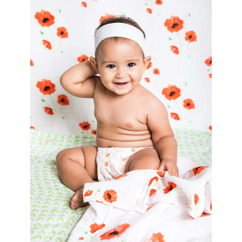 Organic Muslin Four-Layer Reversible Snug Blanket