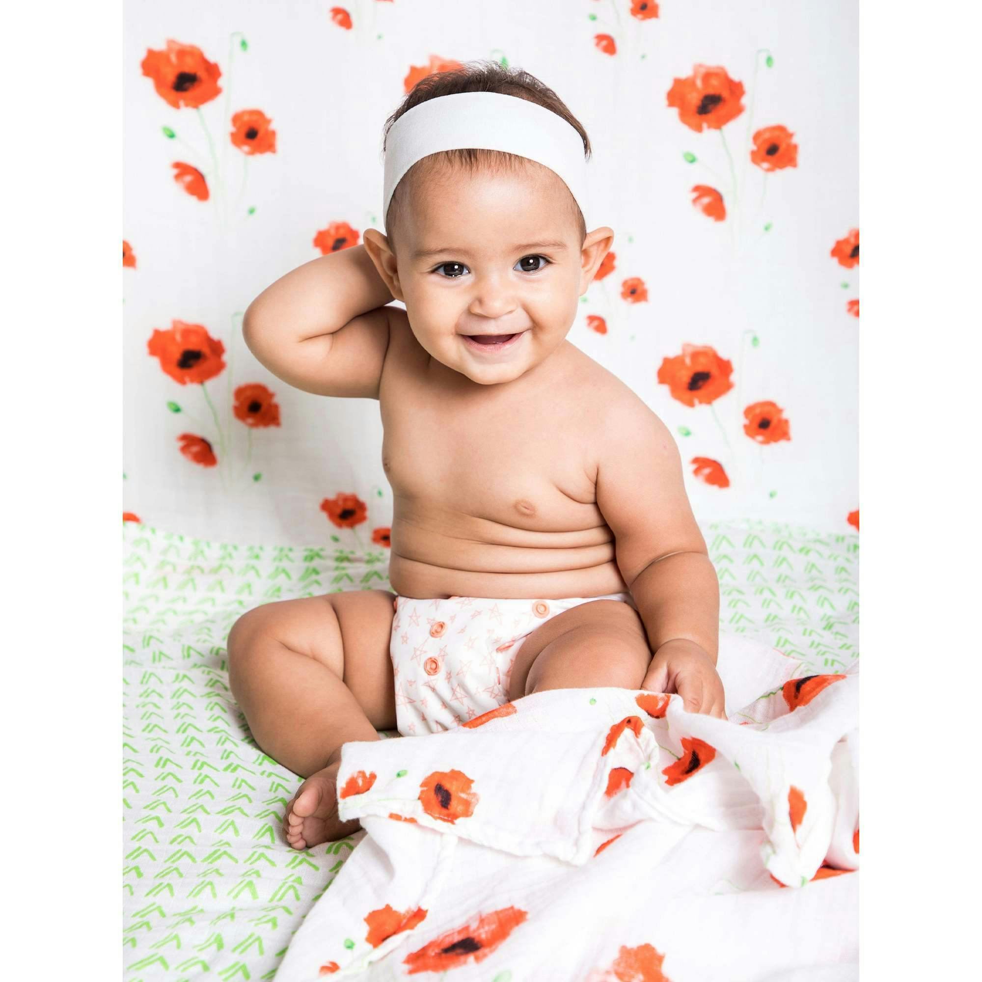 Organic Muslin Four-Layer Reversible Snug Blanket