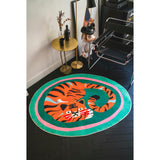 Oval Tiger Area Rug by Lu Yang