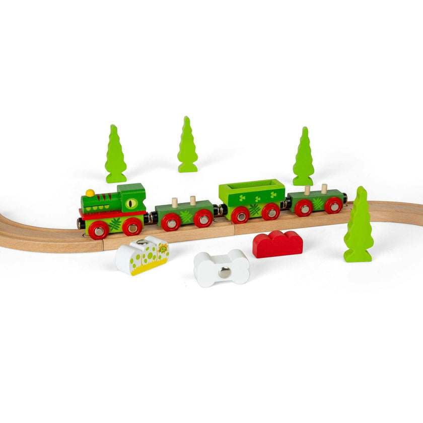 Dinosaur Railway Engine and Carriages