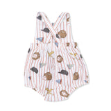 Vintage Baseball Stripe - Retro Sunsuit