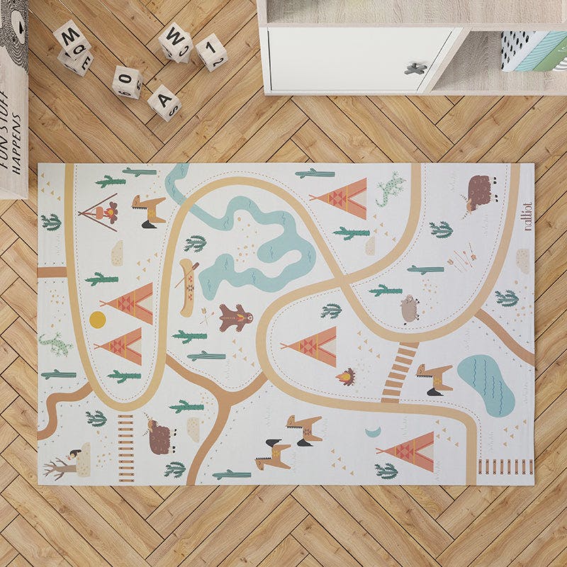 Vinyl Print Rectangular Play Rug