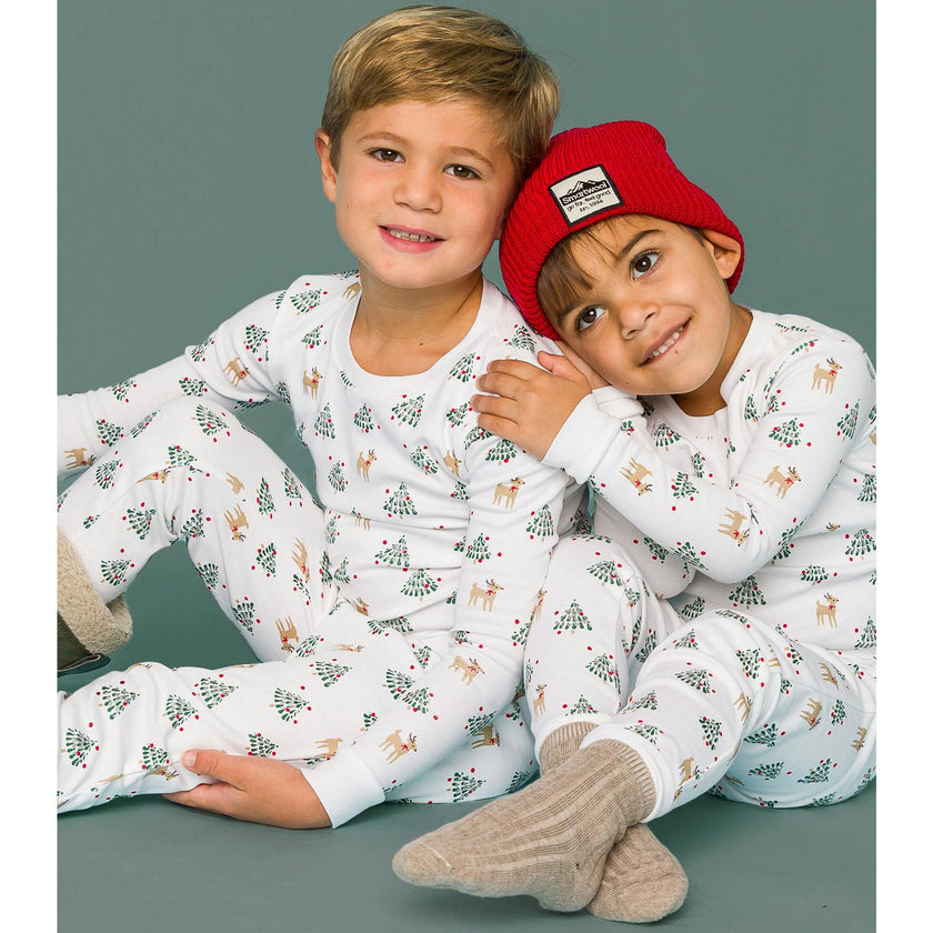 The Organic Long Sleeve Pajama Set [Tinsel Trees]