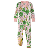 CRUZ Snug Fit Footed Baby Girls Pajamas