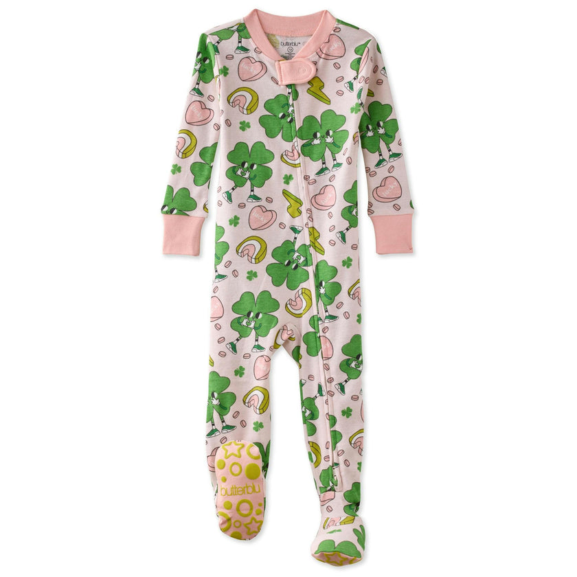 CRUZ Snug Fit Footed Baby Girls Pajamas