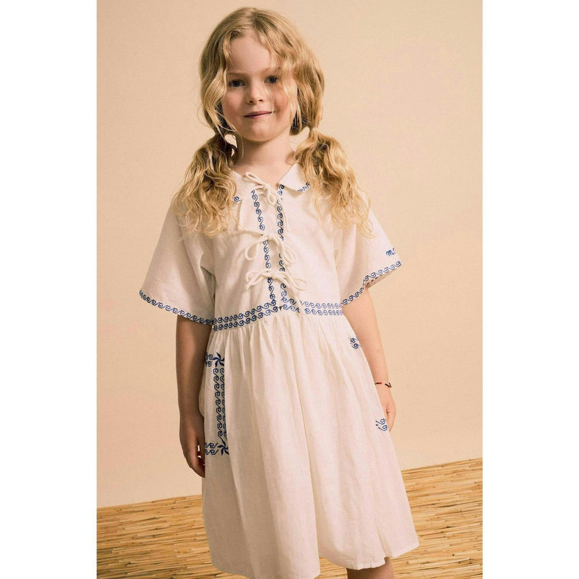 BARCOS EMBROIDERED DRESS BLUE