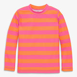 Kids long sleeve rash guard in stripe