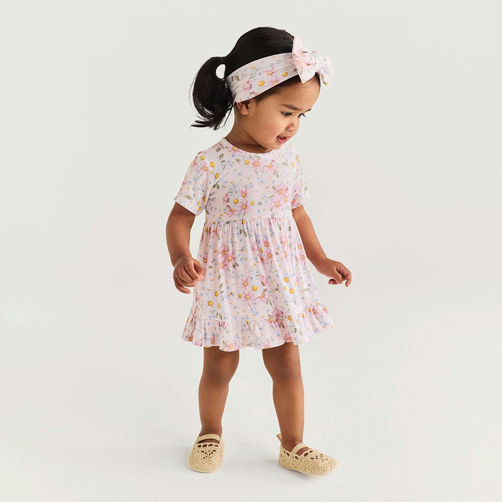 Jillian Ruffled Twirl Bodysuit Dress
