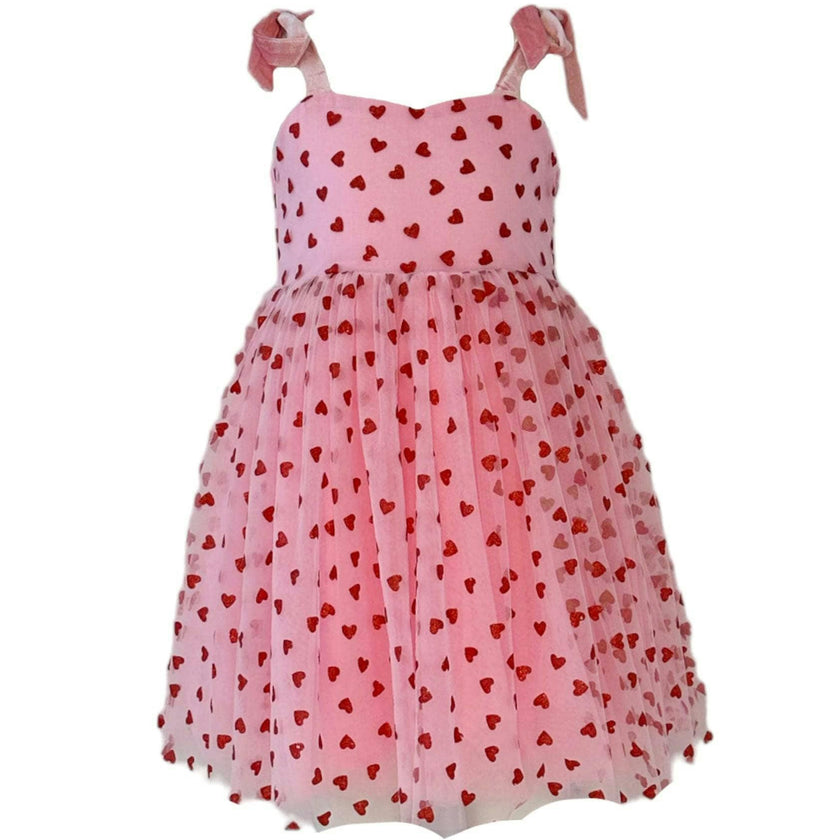 Women's Pink Hearts Tank Dress