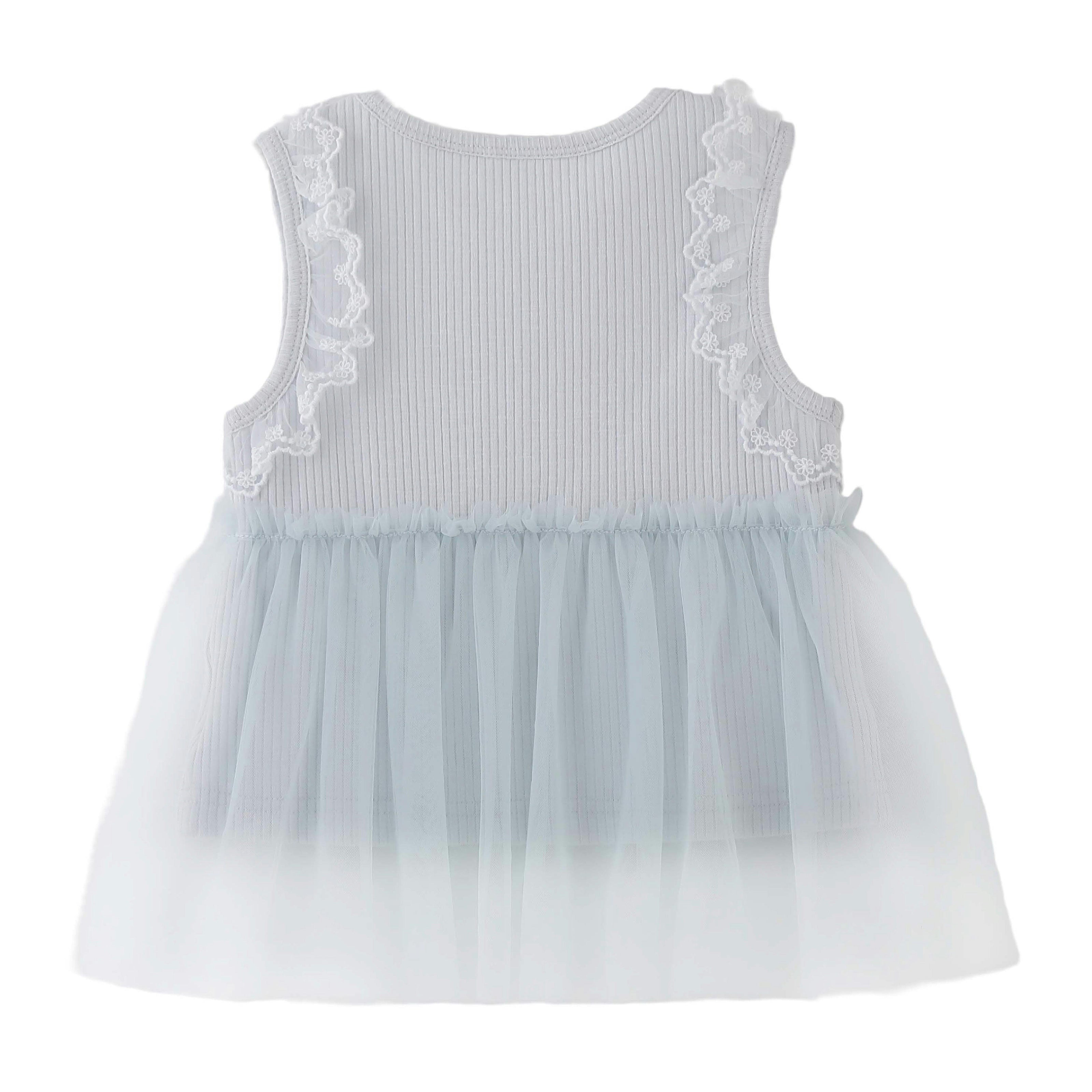 Blue Lace Tulle Dress