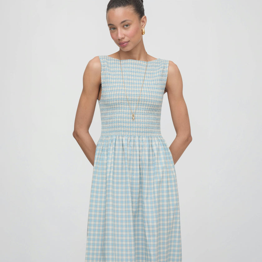 The Cosima Nap Dress - Blue/Red Gingham
