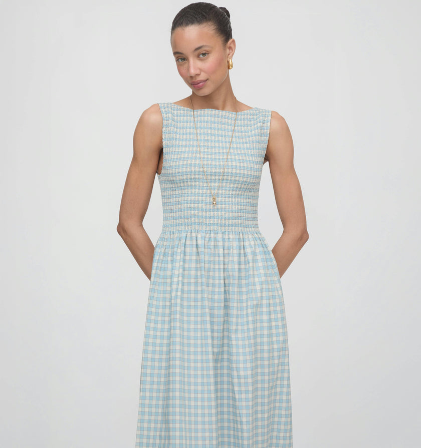The Cosima Nap Dress - Blue/Red Gingham