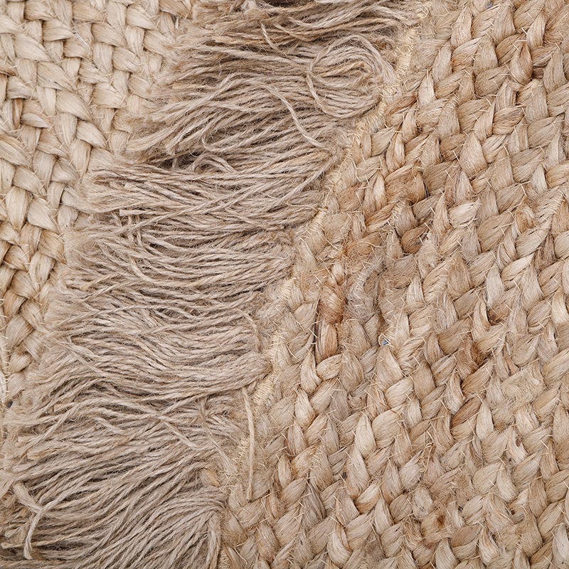 Terra Hand-Braided Jute Fringed Large Round Rug
