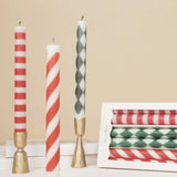 Festive Stripe Table Candles