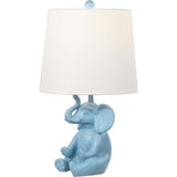 Kairi 21" Modern Shabby Chic Resin/Iron Happy Elephant LED Kids' Table Lamp with Phone Stand