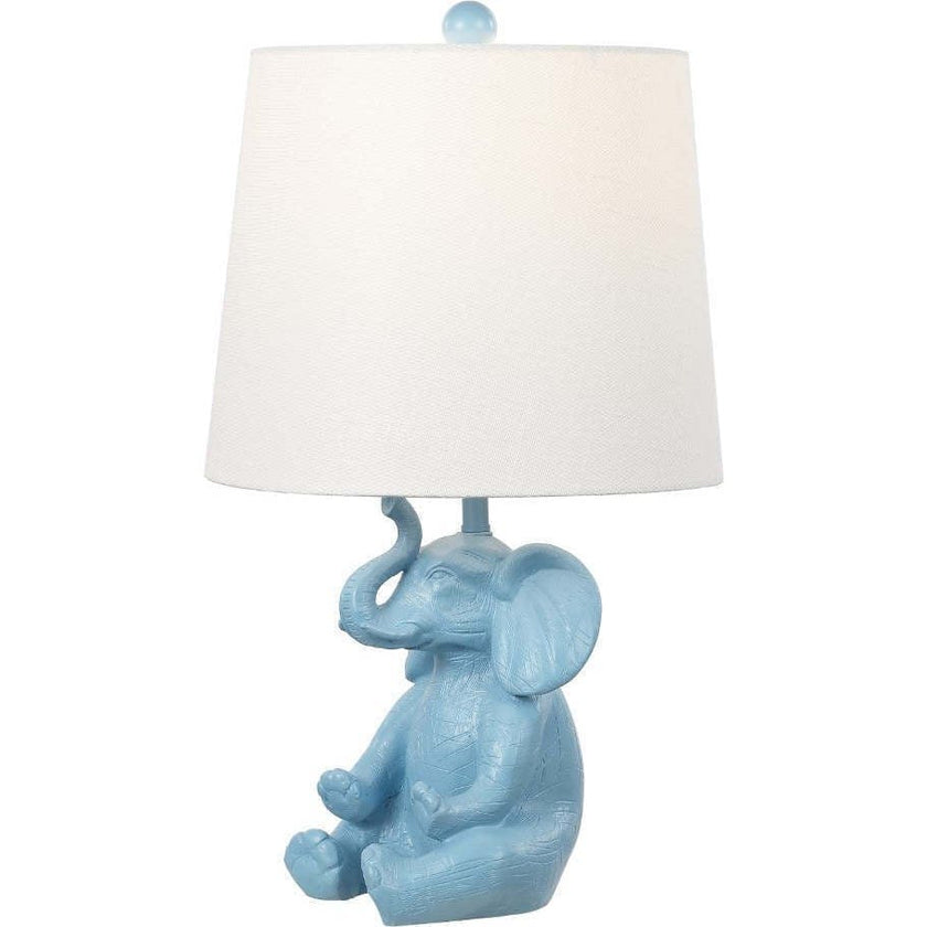 Kairi 21" Modern Shabby Chic Resin/Iron Happy Elephant LED Kids' Table Lamp with Phone Stand