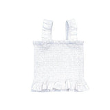 White Long Ruffle Skirt