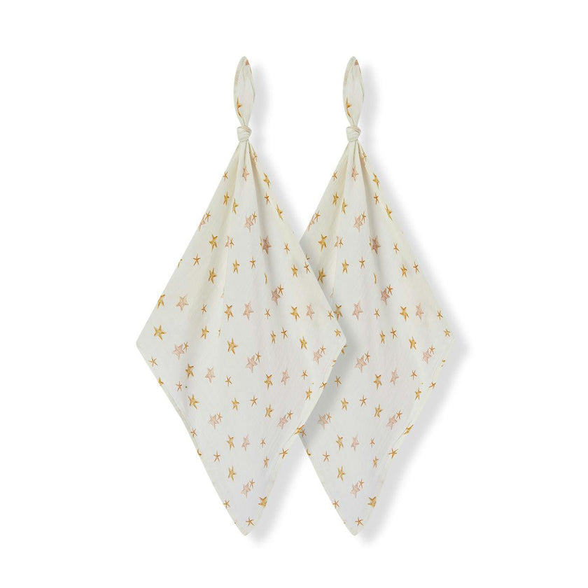 Starfish Dreams Bamboo Two-Piece Burp Cloth Set