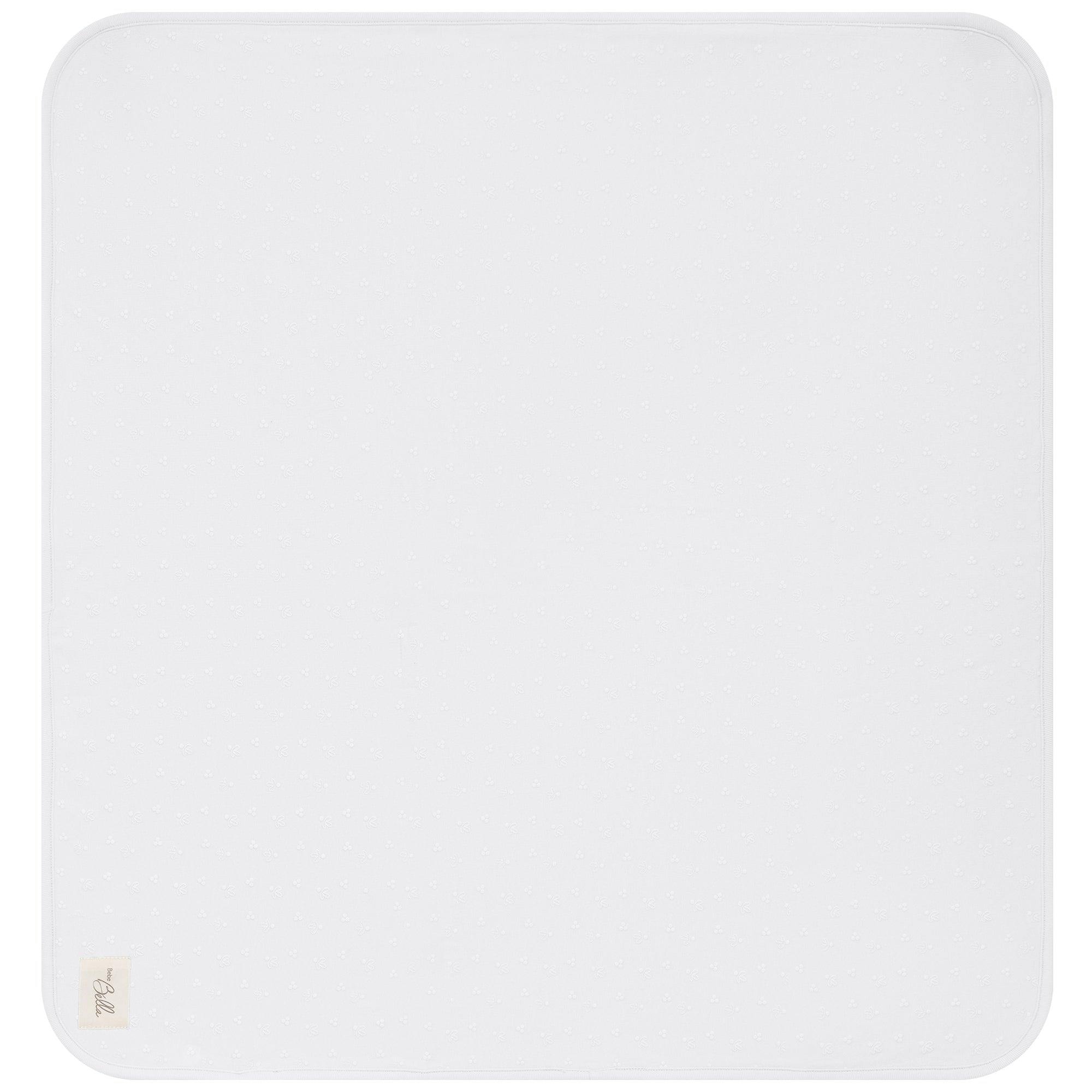 Puff Print Blanket White