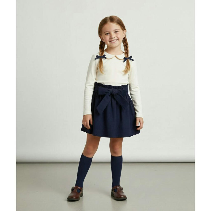 Riblio Peter Pan Collar Shirt, Cream
