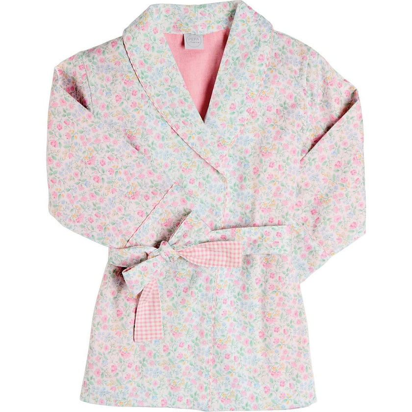 Harriet Floral Light Weight Dressing Gown in Pink (2- 10yrs)
