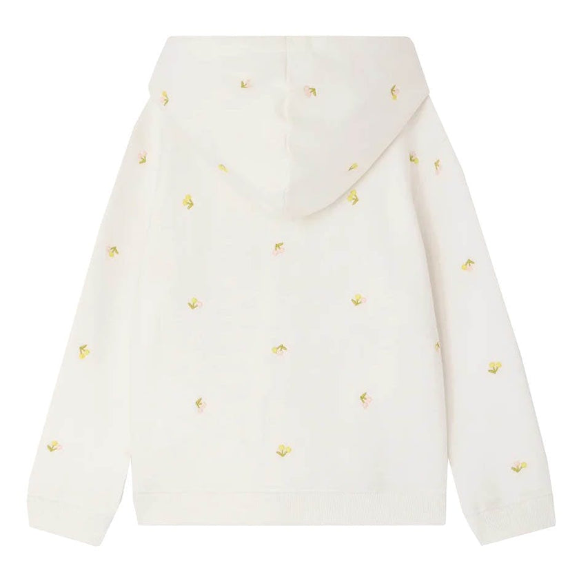 BONPOINT Talent Cherries Zip Hoodie - Ecru