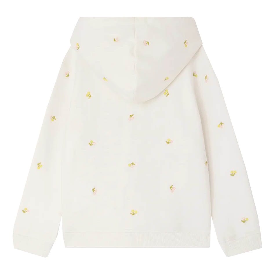 BONPOINT Talent Cherries Zip Hoodie - Ecru