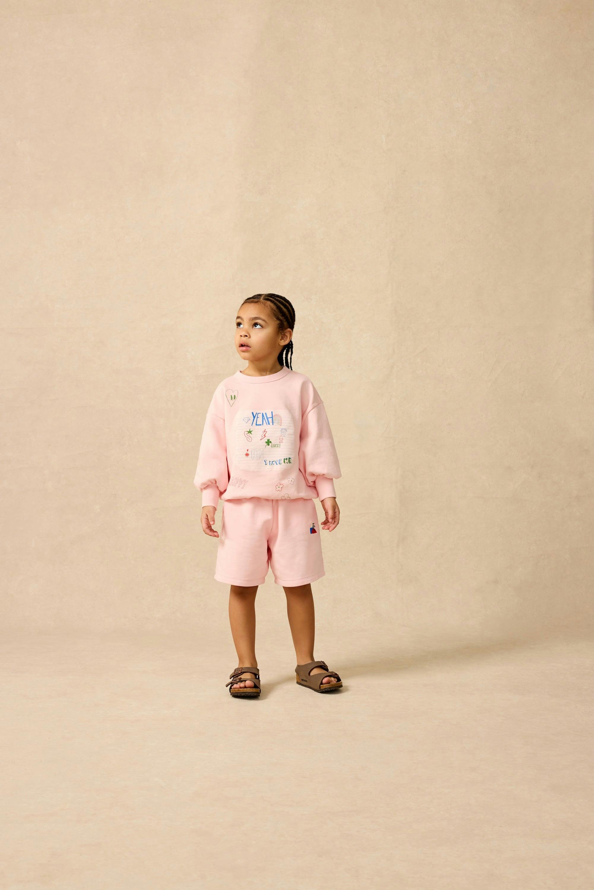 Organic Weekend Shorts in Double Bubble Pink