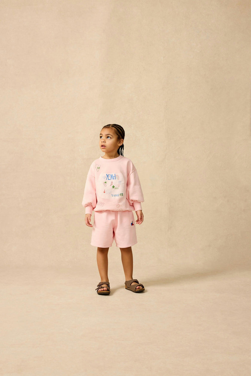 Organic Weekend Sweatshirt in Double Bubble Pink