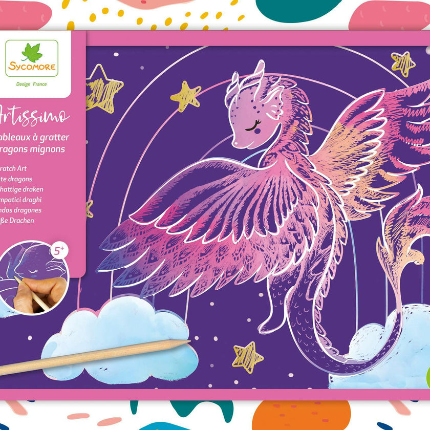 Artissimo - Scratch Art Cuddly Dragons - 5y+