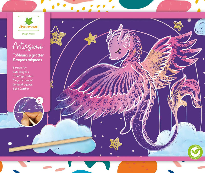 Artissimo - Scratch Art Cuddly Dragons - 5y+