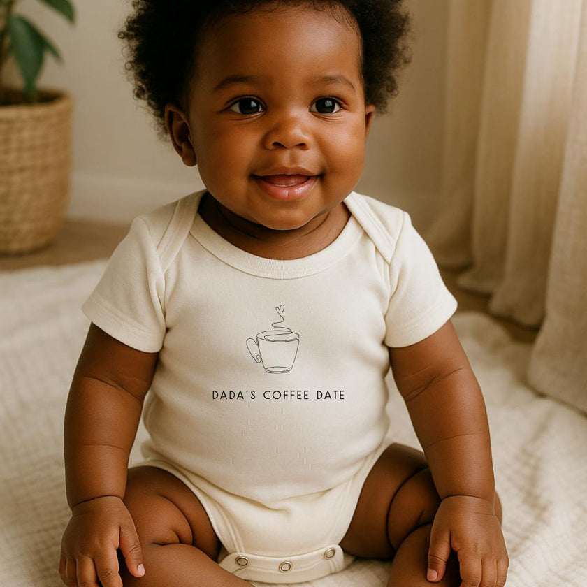Dada's Coffee Date Organic Baby Bodysuit