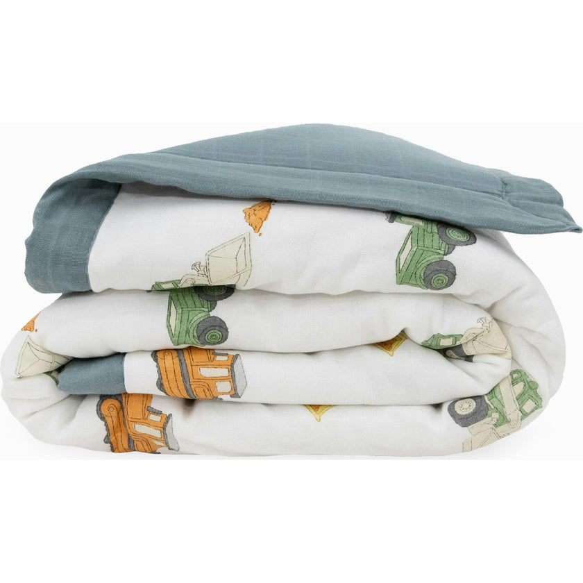 Cotton Muslin Toddler Comforter - Work Trucks