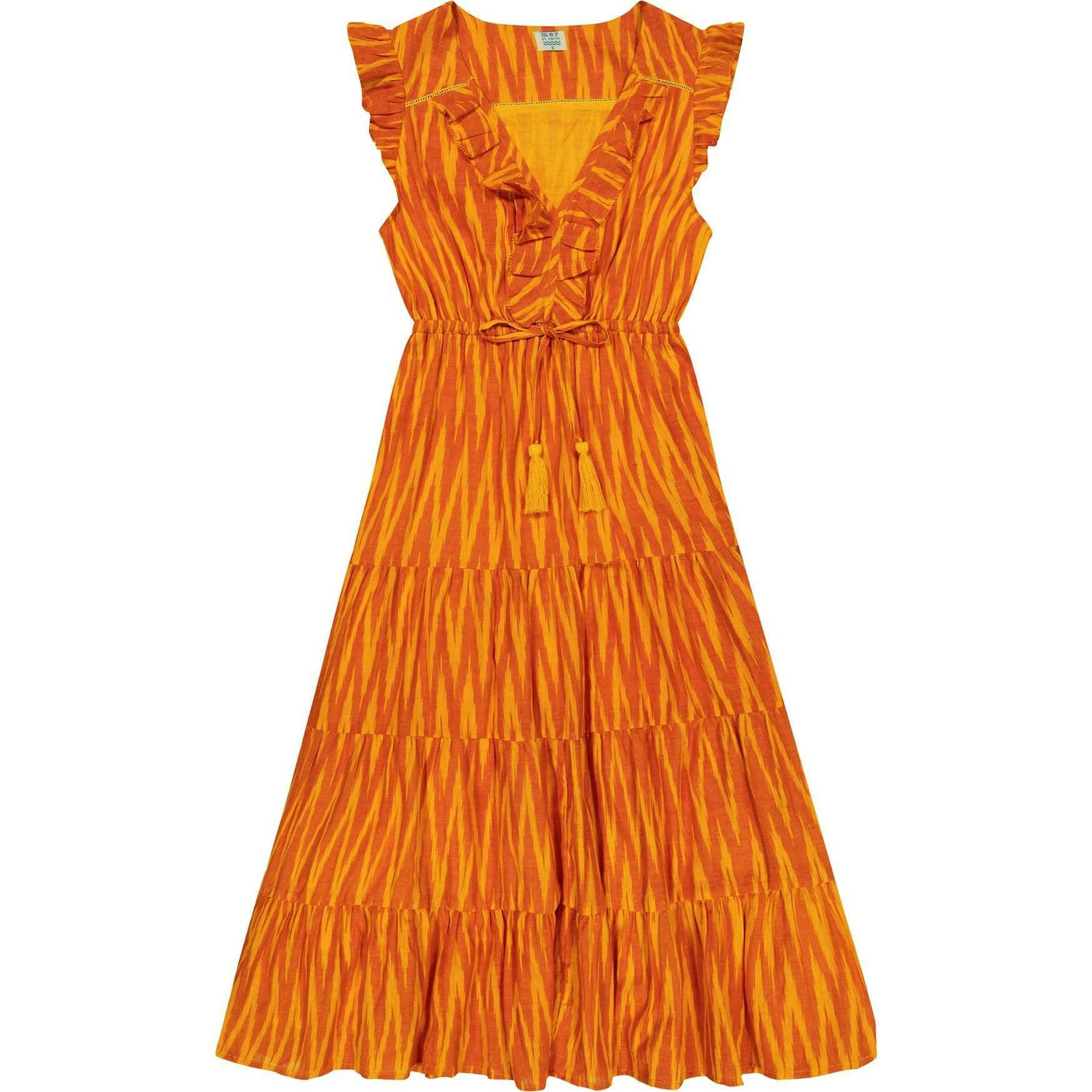 Women's Giselle Ruffle V-Neck Maxi Dress, Yellow