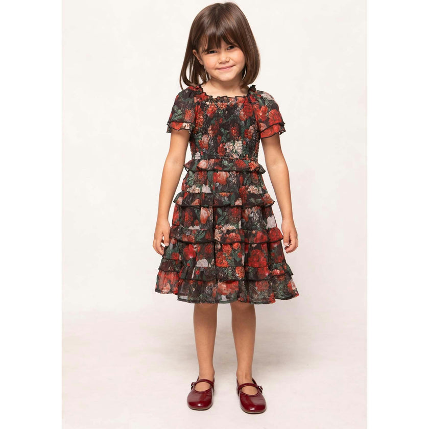 Mini Winnie Dress in Midnight Roses
