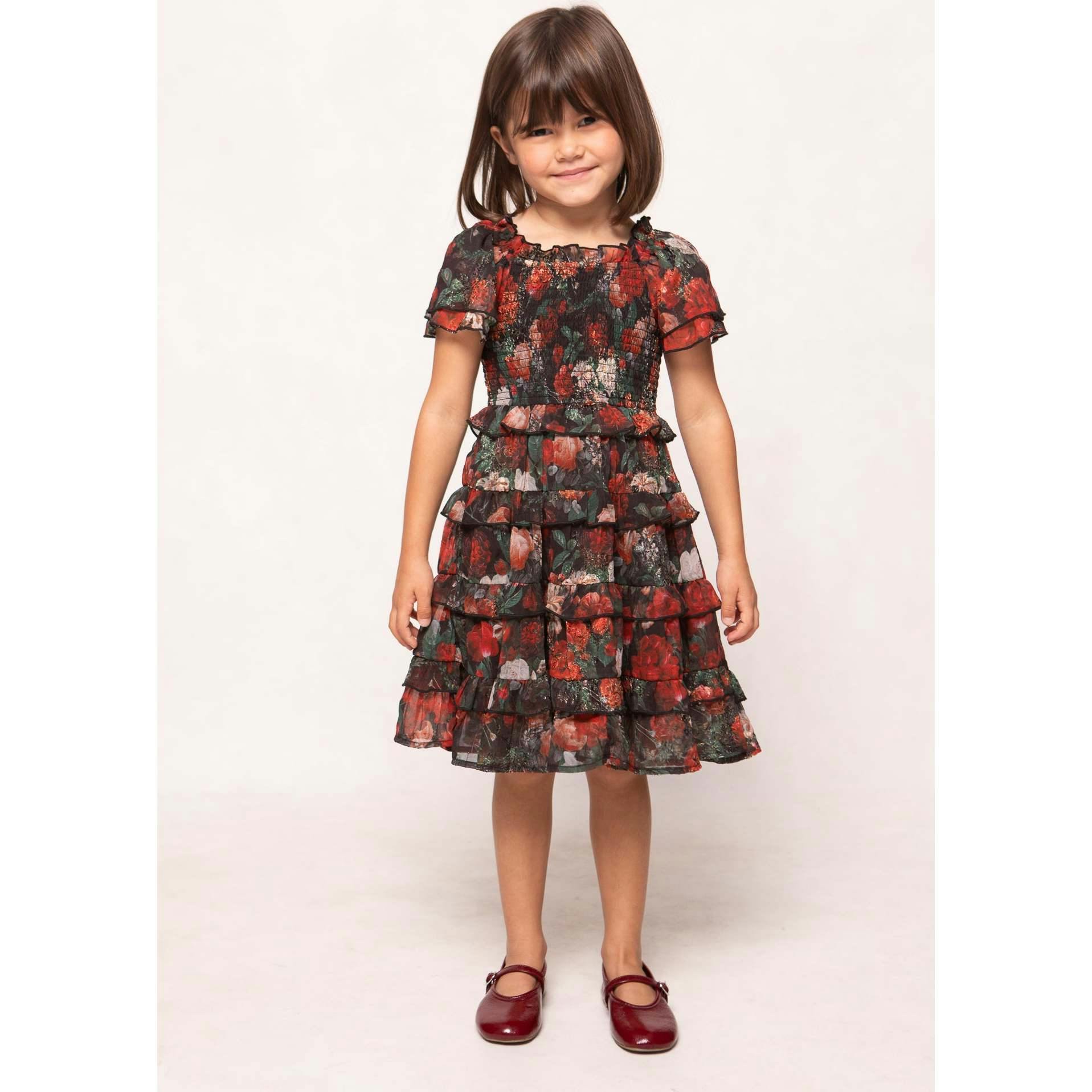 Mini Winnie Dress in Midnight Roses